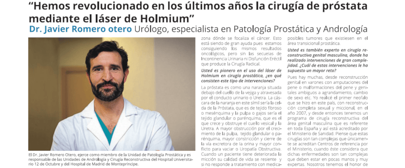 Dr Romero en El País