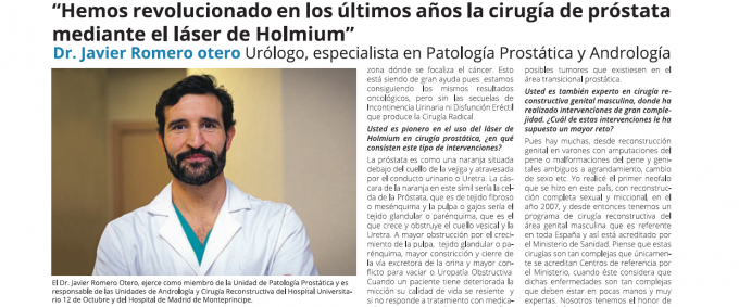 Dr Romero Otero entrevistado por EL País