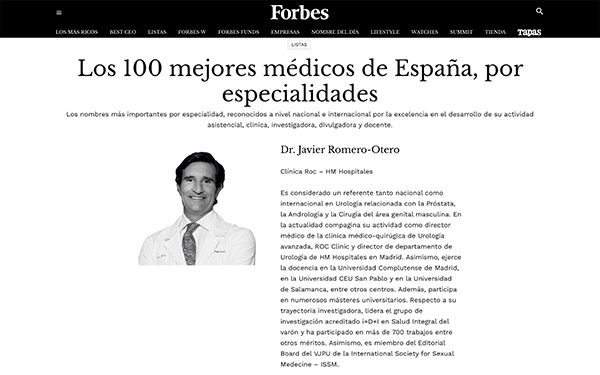 mejores médicos de España Forbes