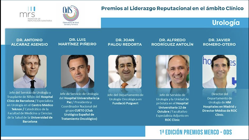 finalist for the doctor with the best reputation in Spain in Urology
