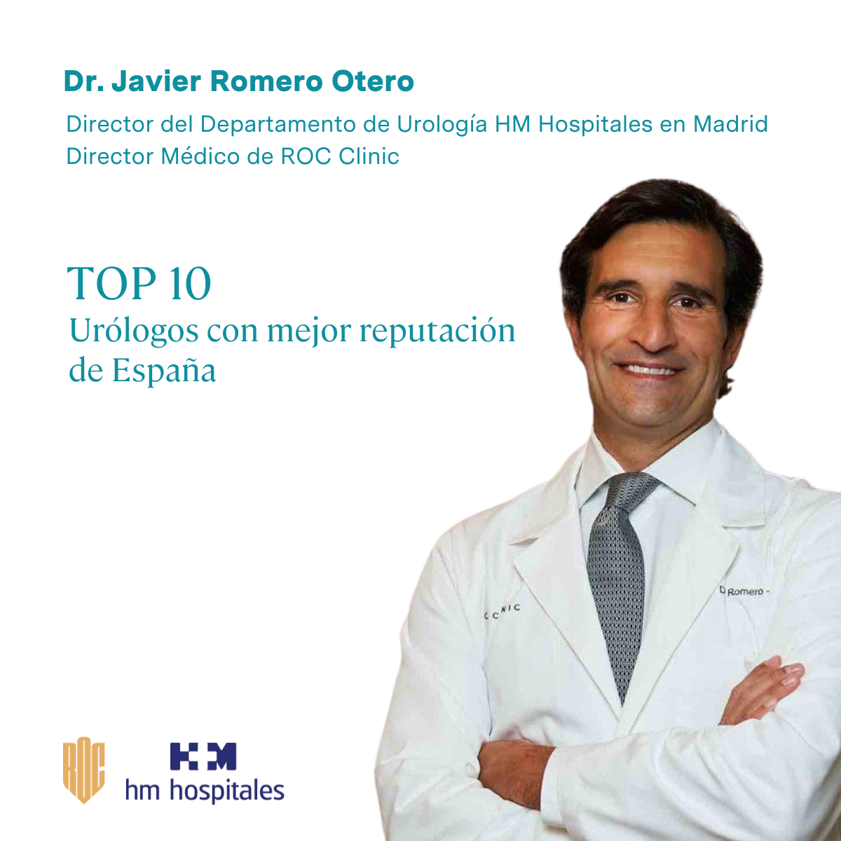 Dr. Javier Romero-Otero, 'Top 10' of the most reputable urologists